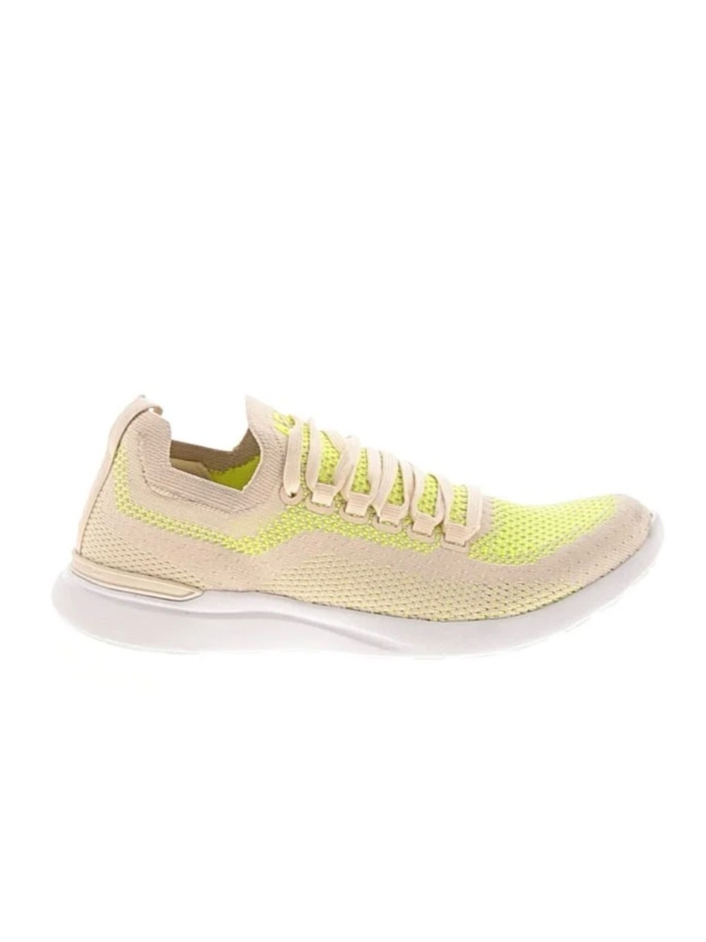 APL Women’s Knit Techloom Trainer Cream & Neon Yellow